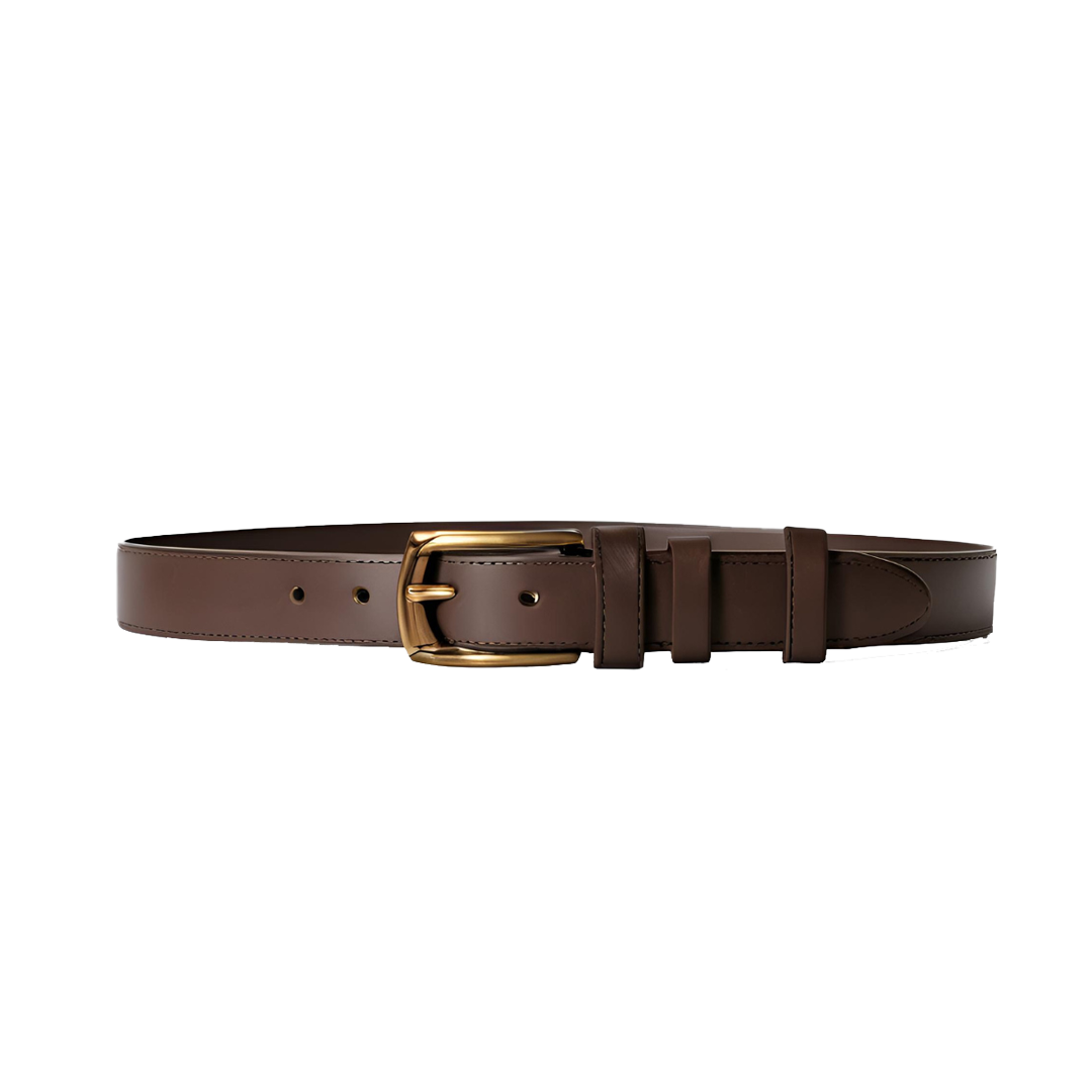 Espresso Elegance Slim Belt