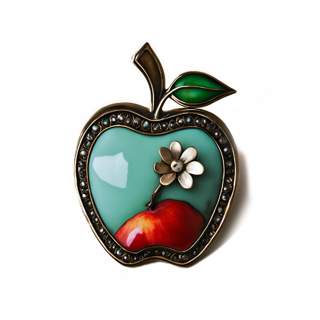 Enchanted Apple Brooch