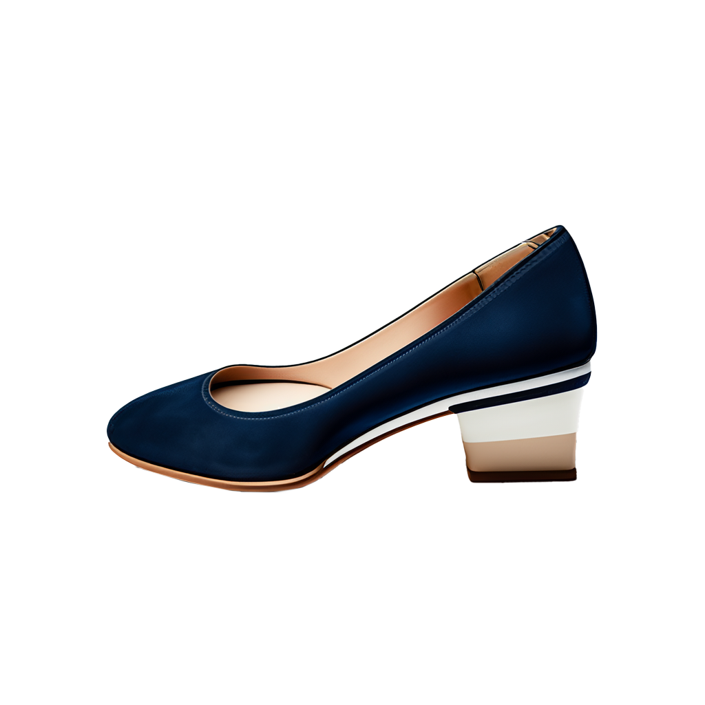 Navy Block Heel Pumps â R.E Taylors EMEA Demo