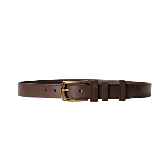 Espresso Elegance Slim Belt