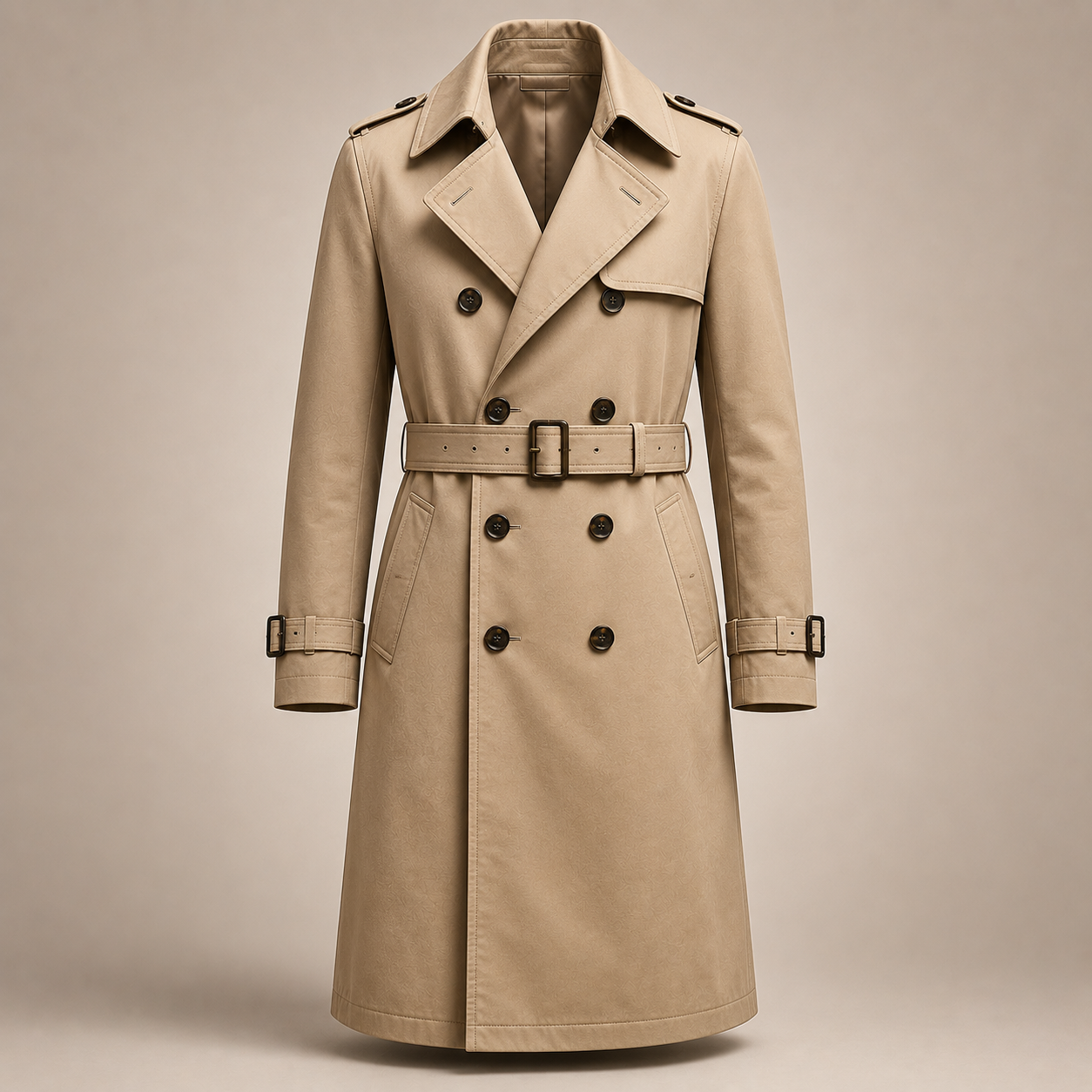 Khaki Beige Trench Coat