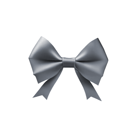 Shimmering Silver Ribbon Bow Hair Clip