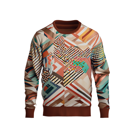 Retro Geometric Print Jumper