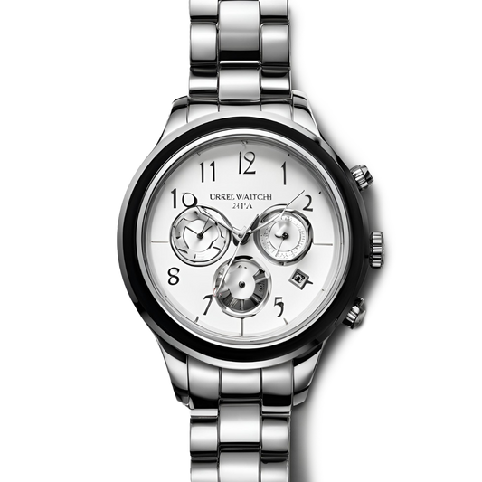 Chic Modern Men's Silver Stainless Steel Watch