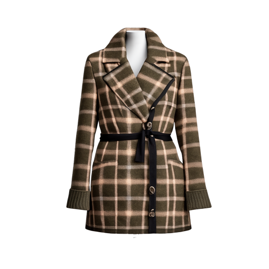 Chic Houndstooth Overcoat