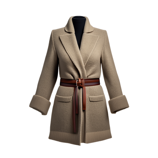 Cozy Wool-Blend Wrap Coat