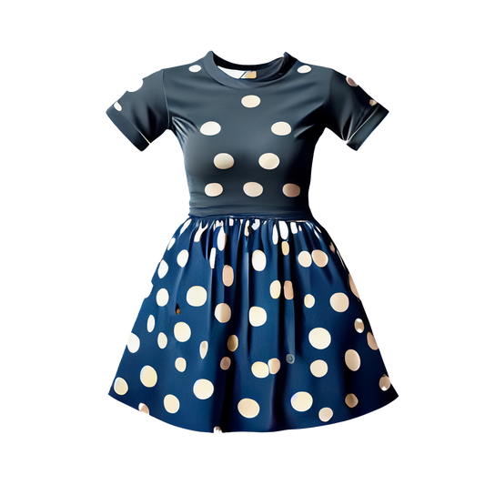 Playful Polka Dot T-Shirt Dress