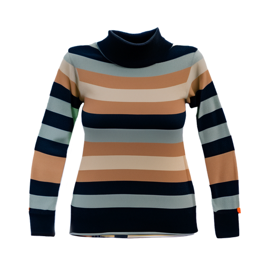 Striped Turtleneck Sweater
