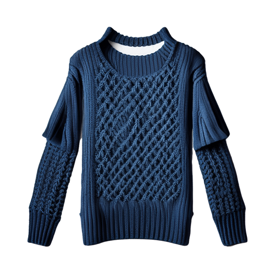 Mock Neck Cable Knit Sweater